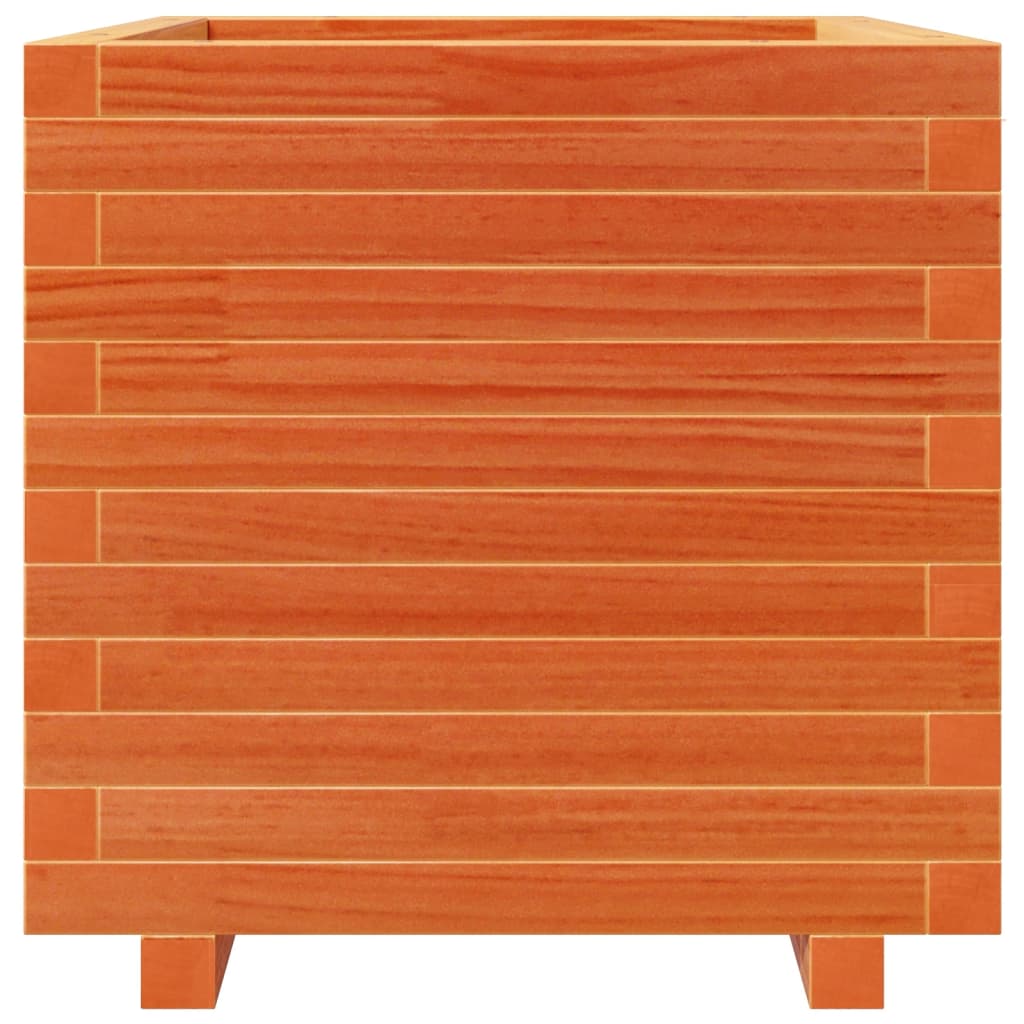 Fioriera Giardino Marrone Cera 50x50x49,5cm Legno Massello Pino