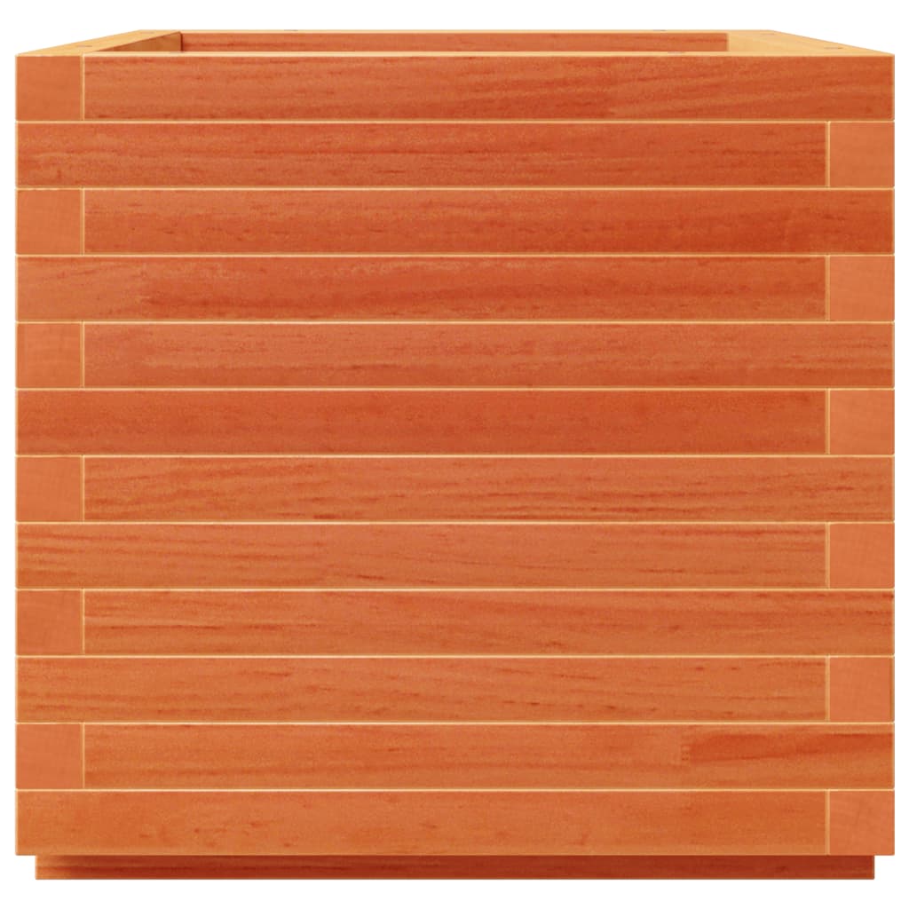 Fioriera Giardino Marrone Cera 50x50x49,5cm Legno Massello Pino
