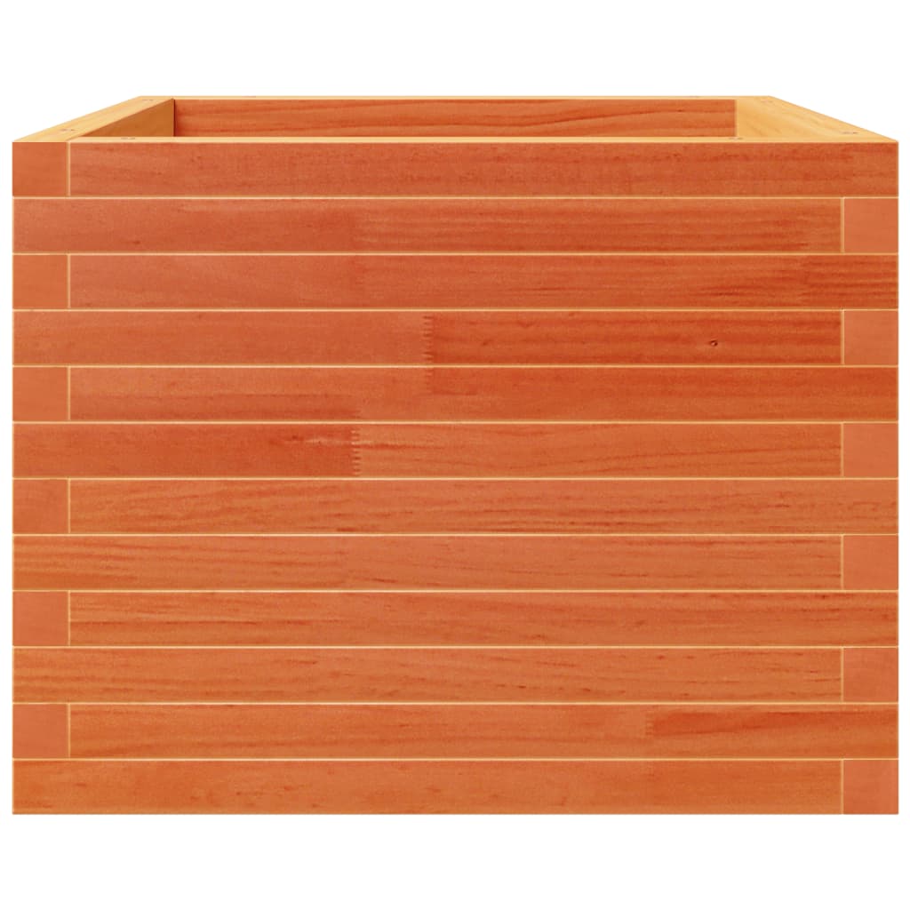 Fioriera Giardino Marrone Cera 60x60x49,5cm Legno Massello Pino