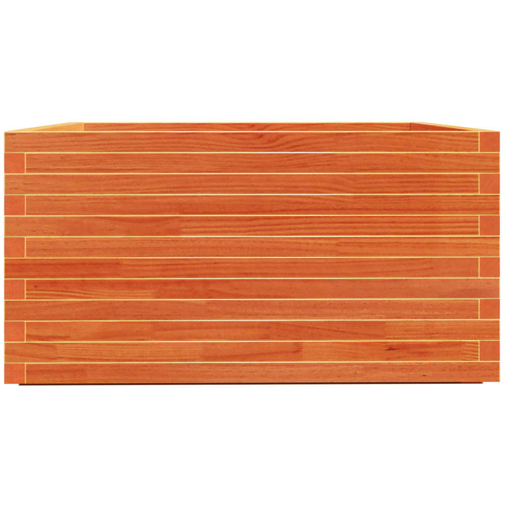Fioriera Giardino Marrone Cera 90x90x49,5cm Legno Massello Pino
