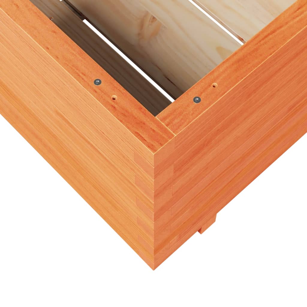 Fioriera Giardino Marrone Cera 90x90x49,5cm Legno Massello Pino