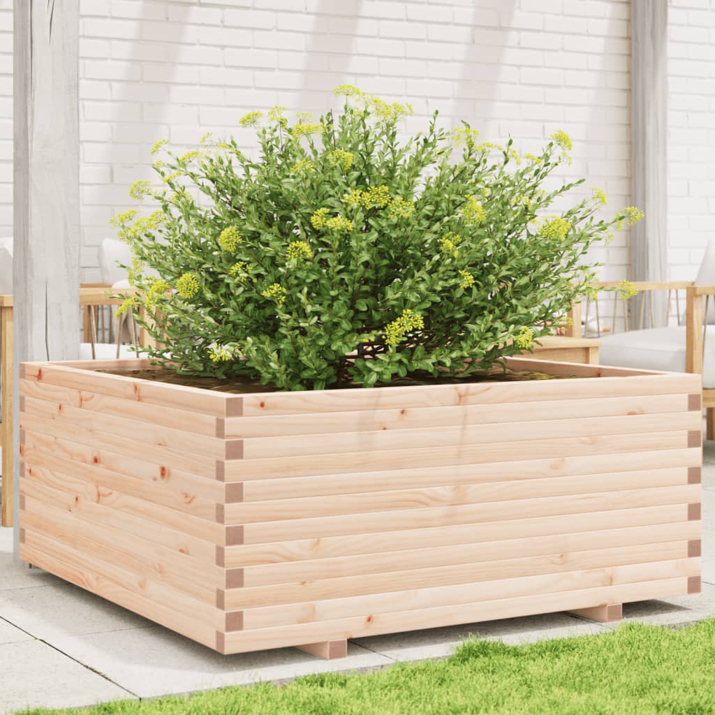 Fioriera da Giardino 110x110x49,5 cm in Legno Massello di Pino