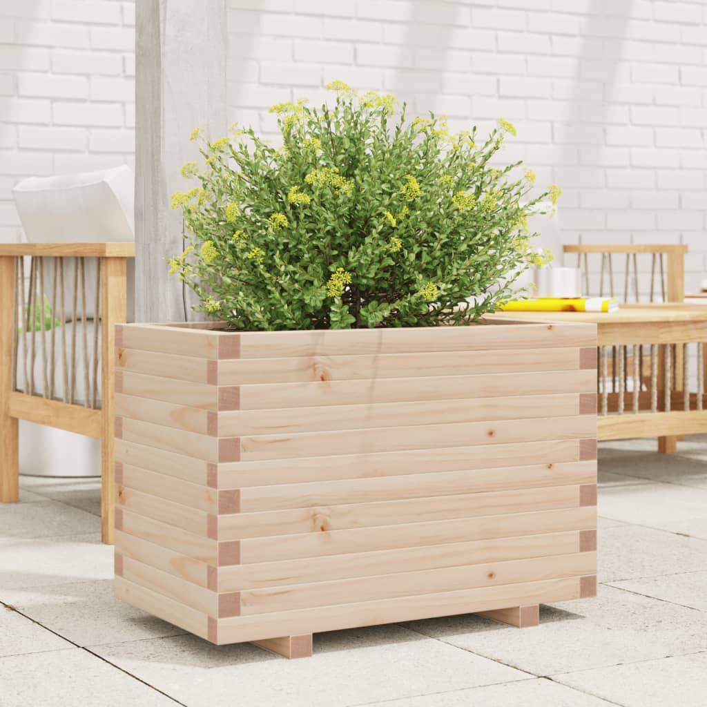 Fioriera da Giardino 70x40x49,5 cm in Legno Massello di Pino