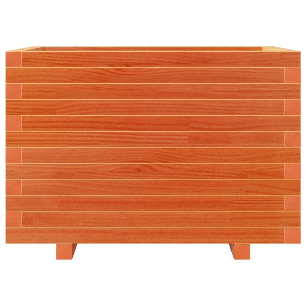 Fioriera Giardino Marrone Cera 70x40x49,5cm Legno Massello Pino