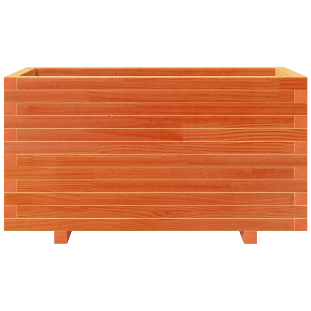 Fioriera Giardino Marrone Cera 90x40x49,5cm Legno Massello Pino