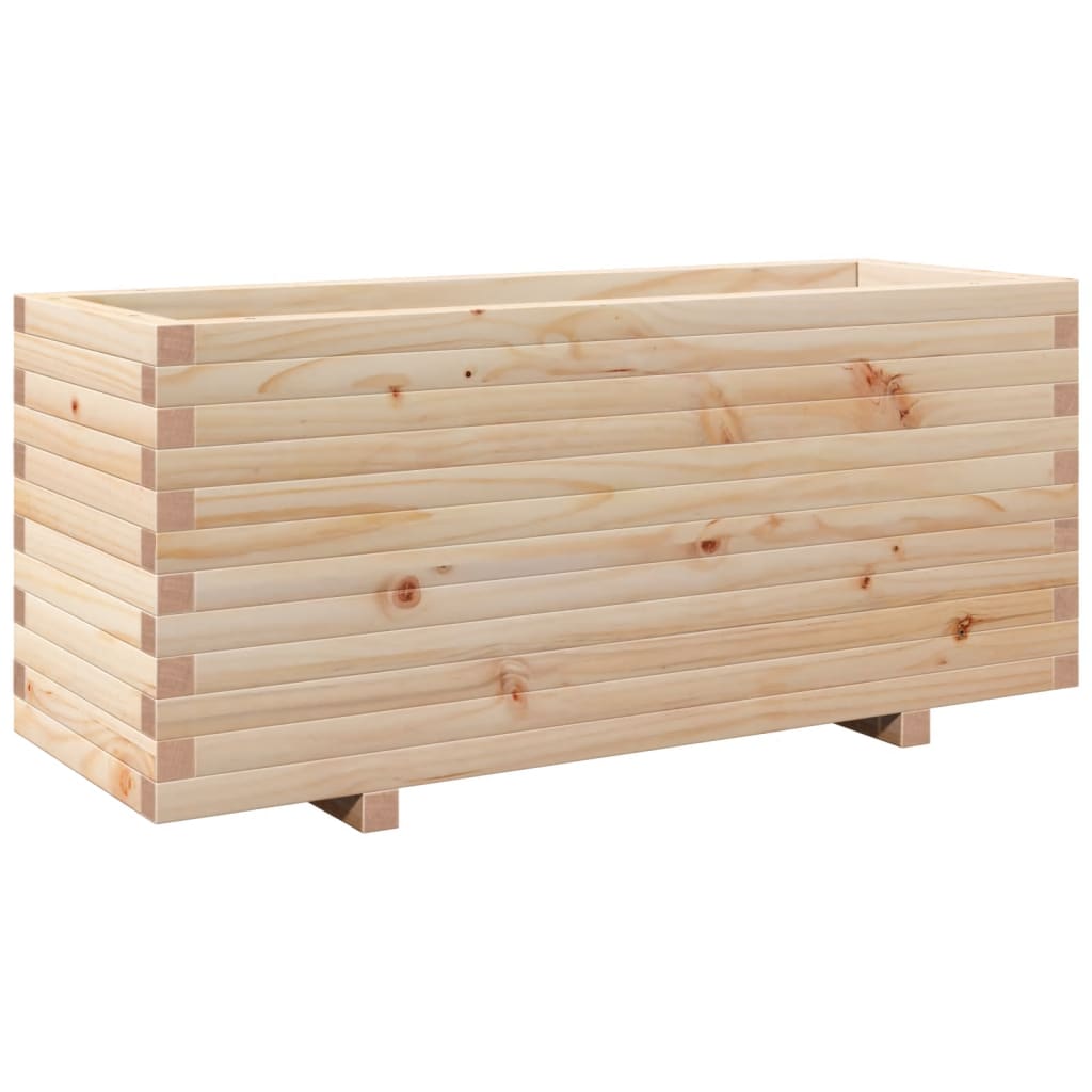 Fioriera da Giardino 110x40x49,5 cm in Legno Massello di Pino