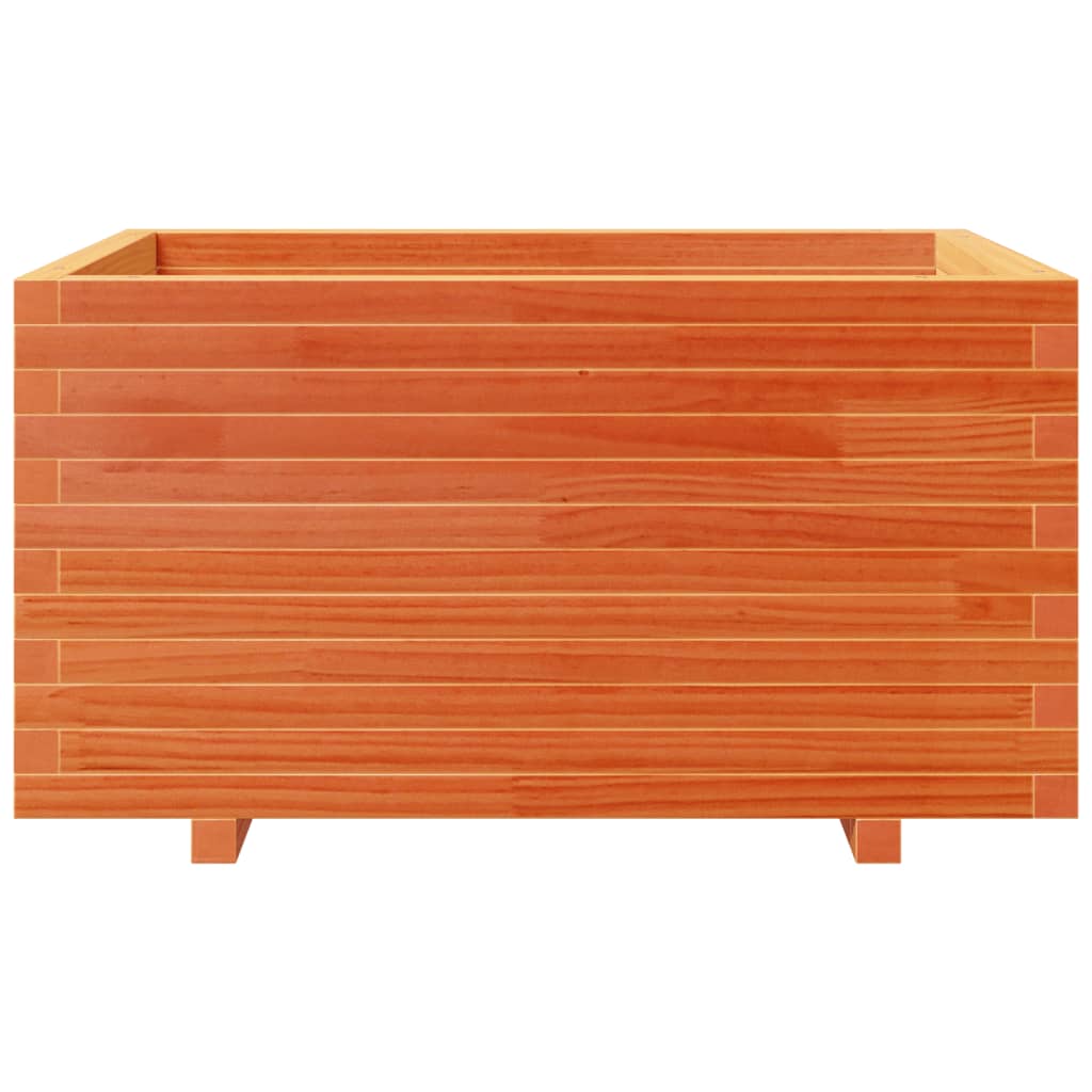 Fioriera Giardino Marrone Cera 90x60x49,5cm Legno Massello Pino