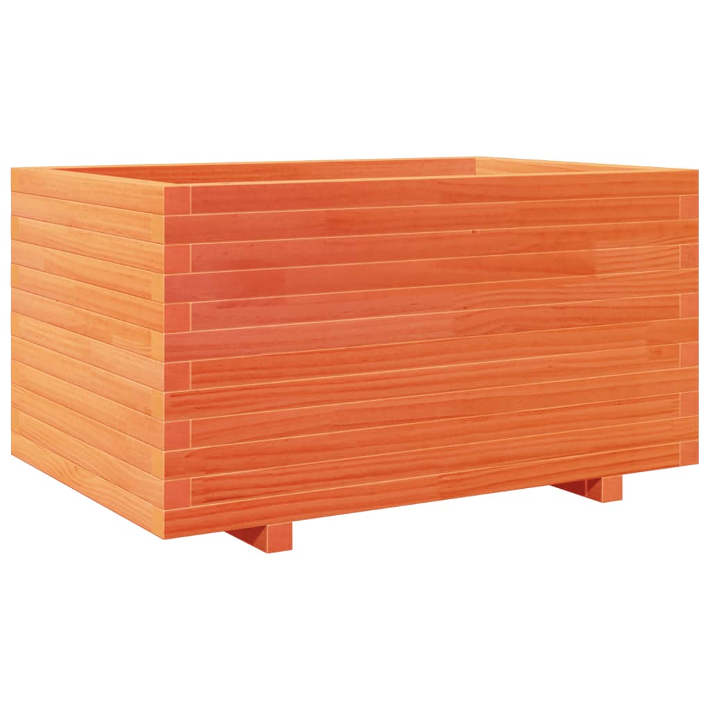 Fioriera Giardino Marrone Cera 90x60x49,5cm Legno Massello Pino