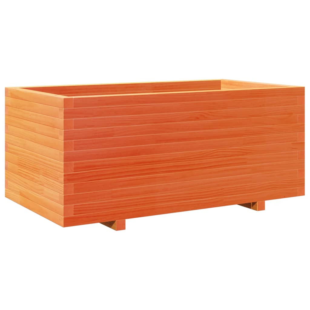 Fioriera Giardino Marrone Cera 110x60x49,5 Legno Massello Pino