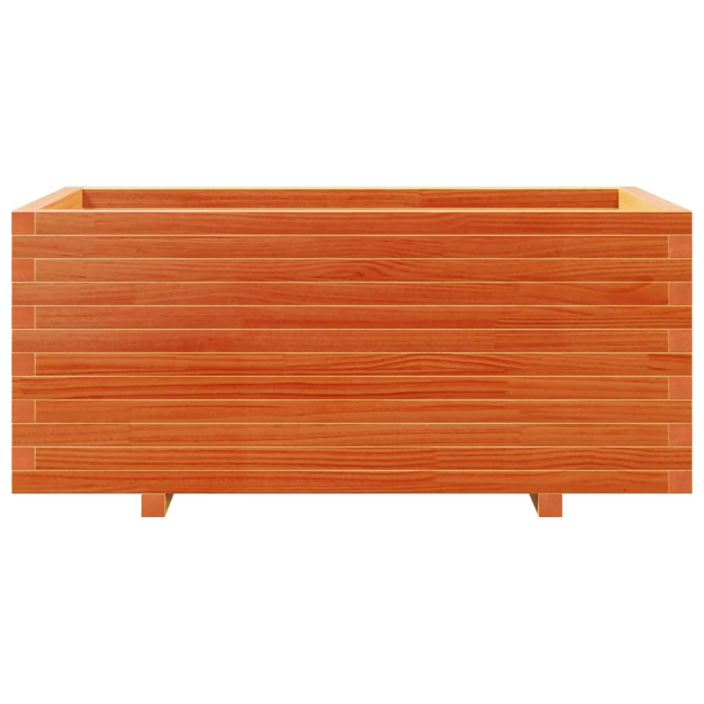 Fioriera Giardino Marrone Cera 110x60x49,5 Legno Massello Pino