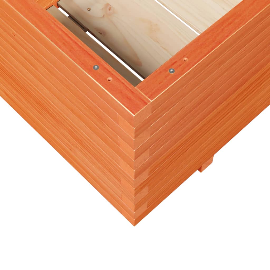 Fioriera Giardino Marrone Cera 110x60x49,5 Legno Massello Pino