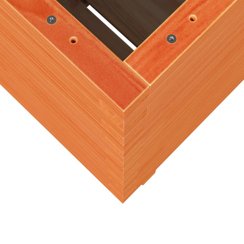 Fioriera Giardino Marrone Cera 50x50x72,5cm Legno Massello Pino
