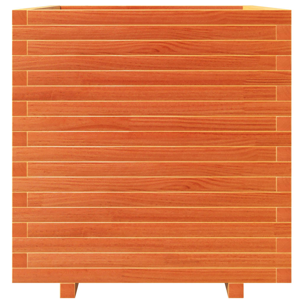 Fioriera Giardino Marrone Cera 70x70x72,5cm Legno Massello Pino
