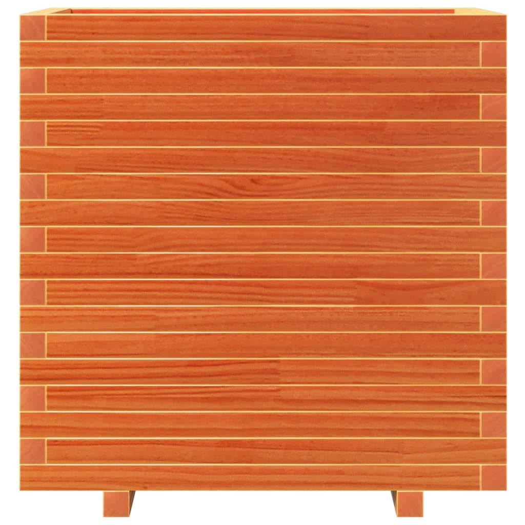 Fioriera Giardino Marrone Cera 70x40x72,5cm Legno Massello Pino