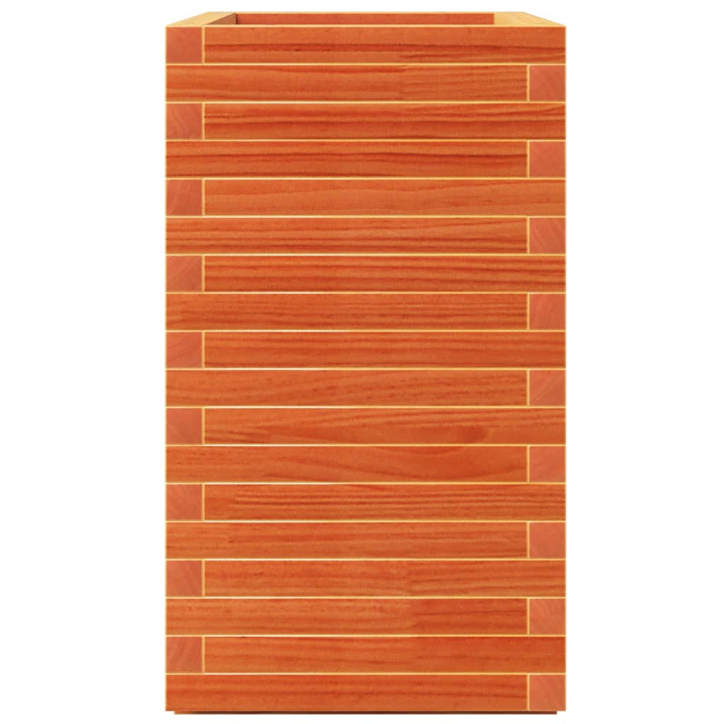 Fioriera Giardino Marrone Cera 70x40x72,5cm Legno Massello Pino