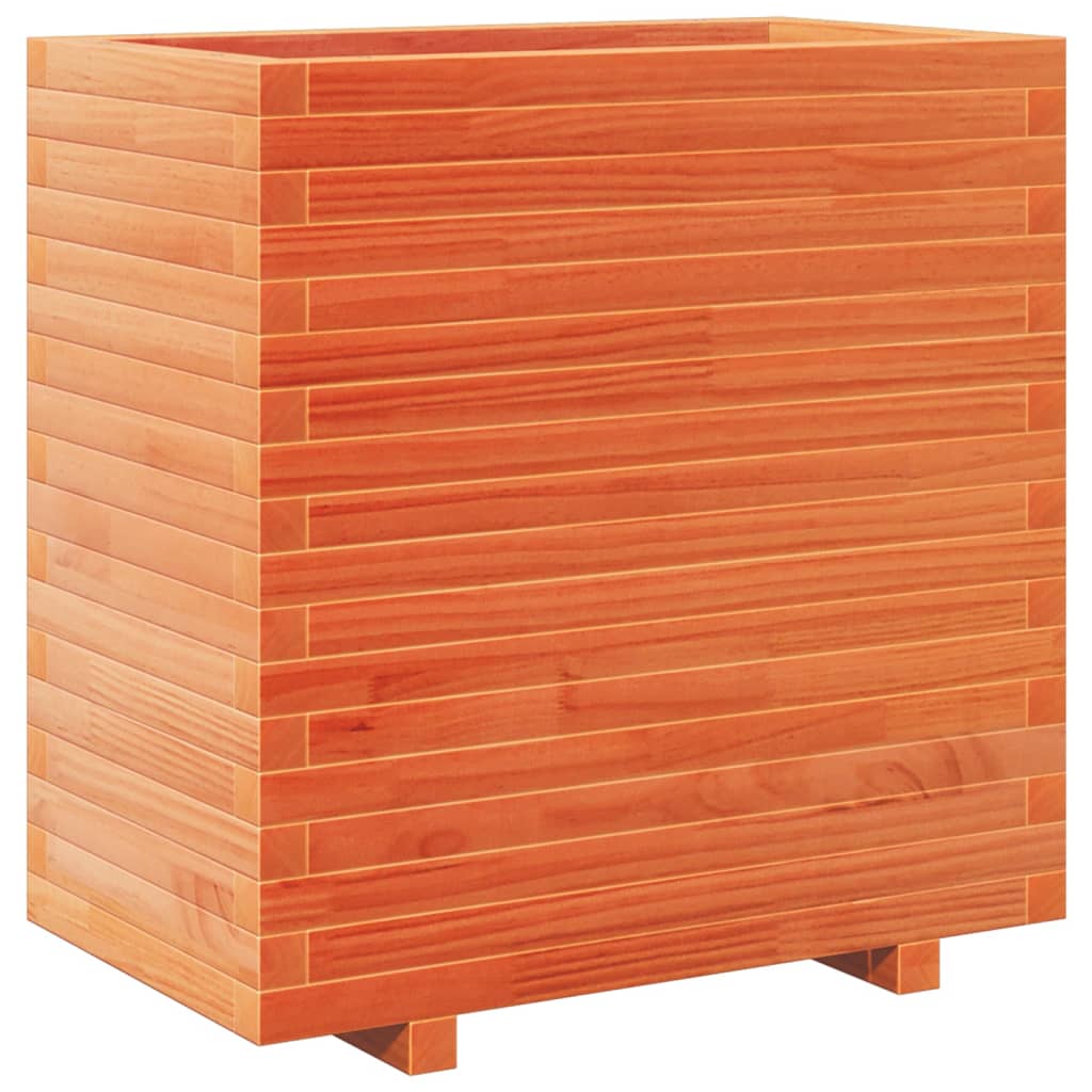 Fioriera Giardino Marrone Cera 70x40x72,5cm Legno Massello Pino