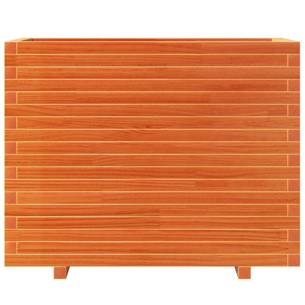 Fioriera Giardino Marrone Cera 90x40x72,5cm Legno Massello Pino