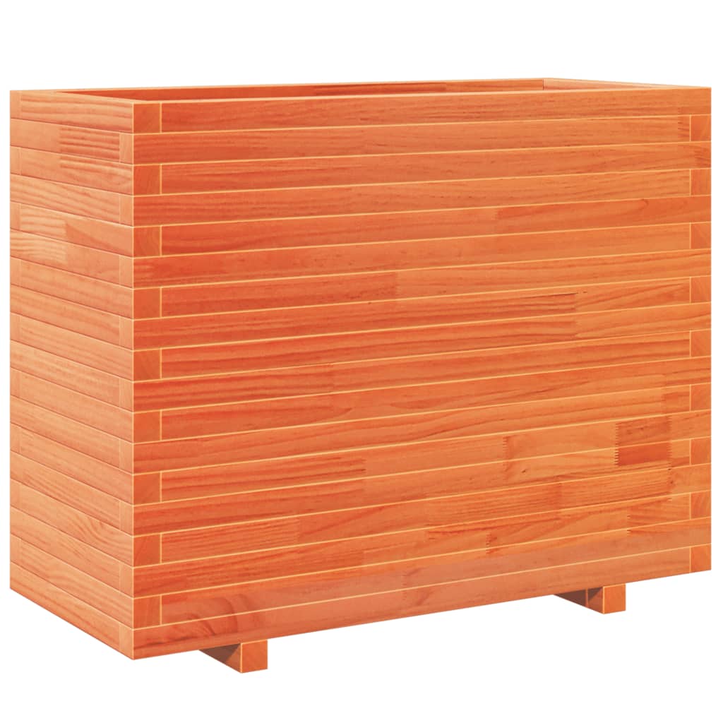 Fioriera Giardino Marrone Cera 90x40x72,5cm Legno Massello Pino