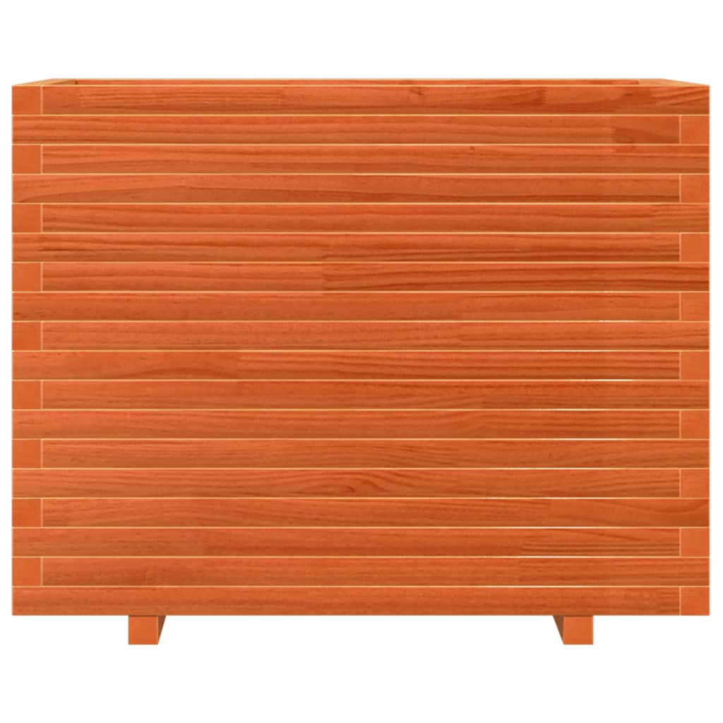 Fioriera Giardino Marrone Cera 90x60x72,5cm Legno Massello Pino