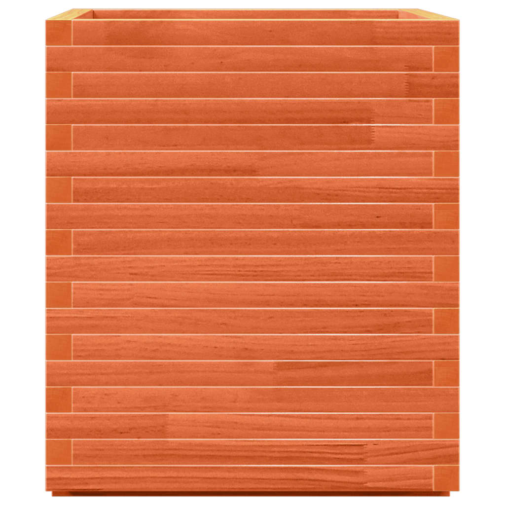 Fioriera Giardino Marrone Cera 60x60x72 cm Legno Massello Pino