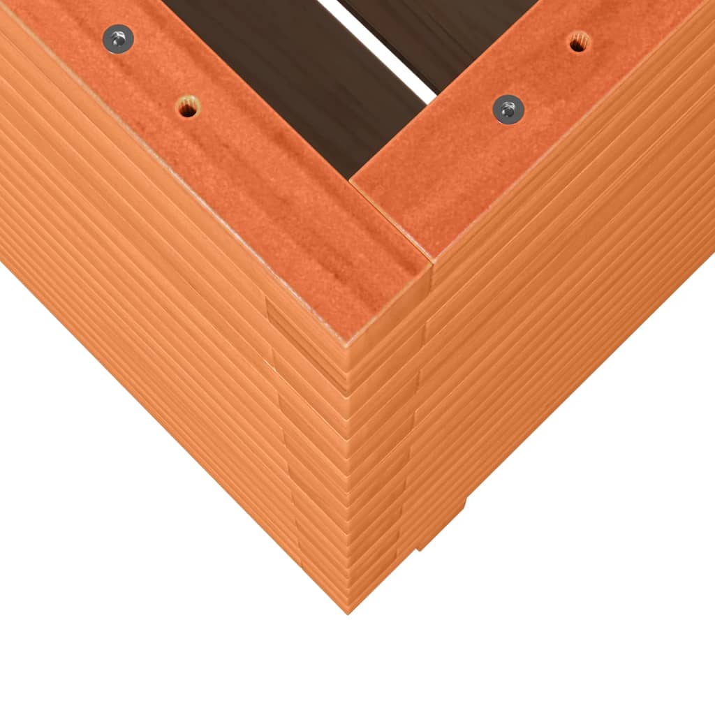 Fioriera Giardino Marrone Cera 60x60x72 cm Legno Massello Pino