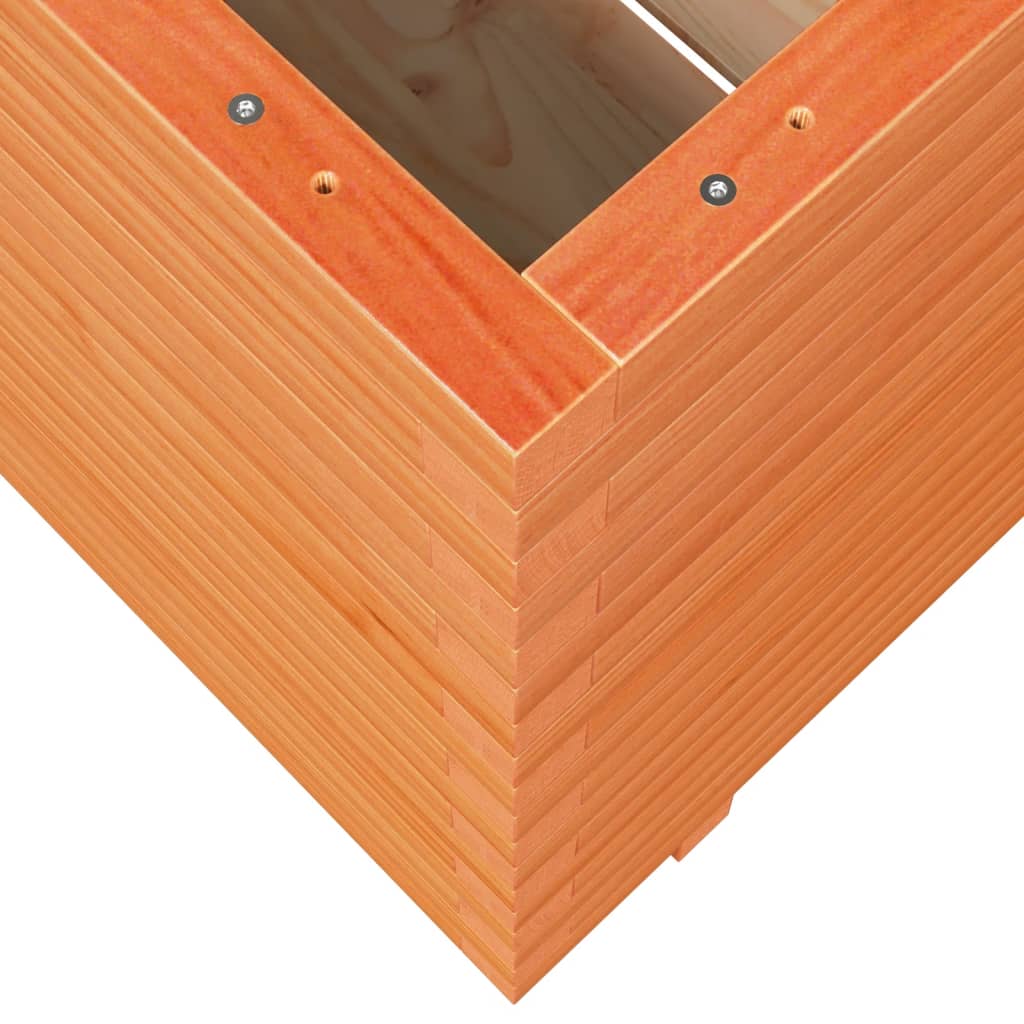 Fioriera Giardino Marrone Cera 70x70x72 cm Legno Massello Pino