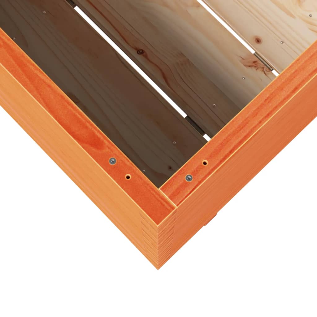 Fioriera Giardino Marrone Cera 80x80x72 cm Legno Massello Pino