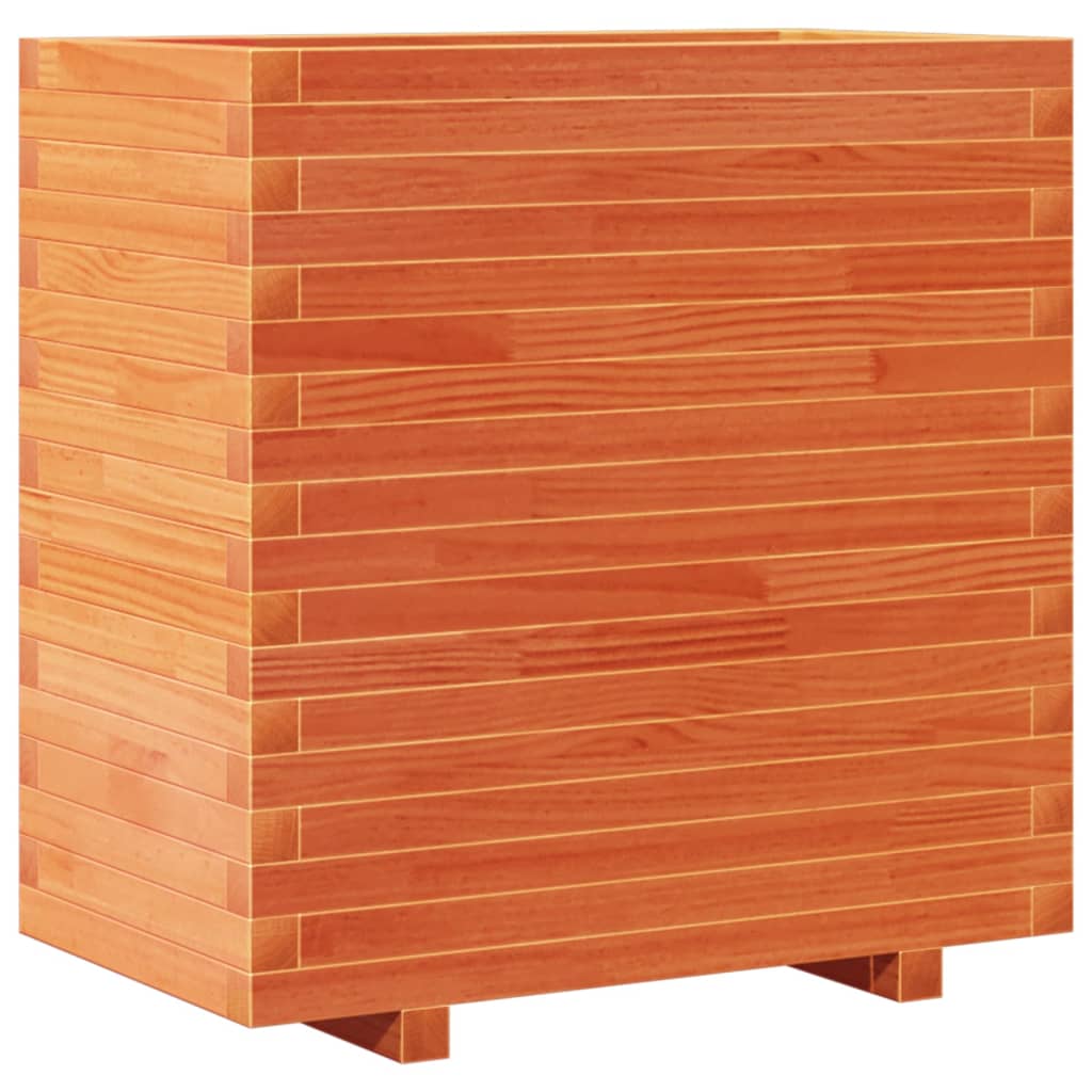 Fioriera Giardino Marrone Cera 70x40x72 cm Legno Massello Pino
