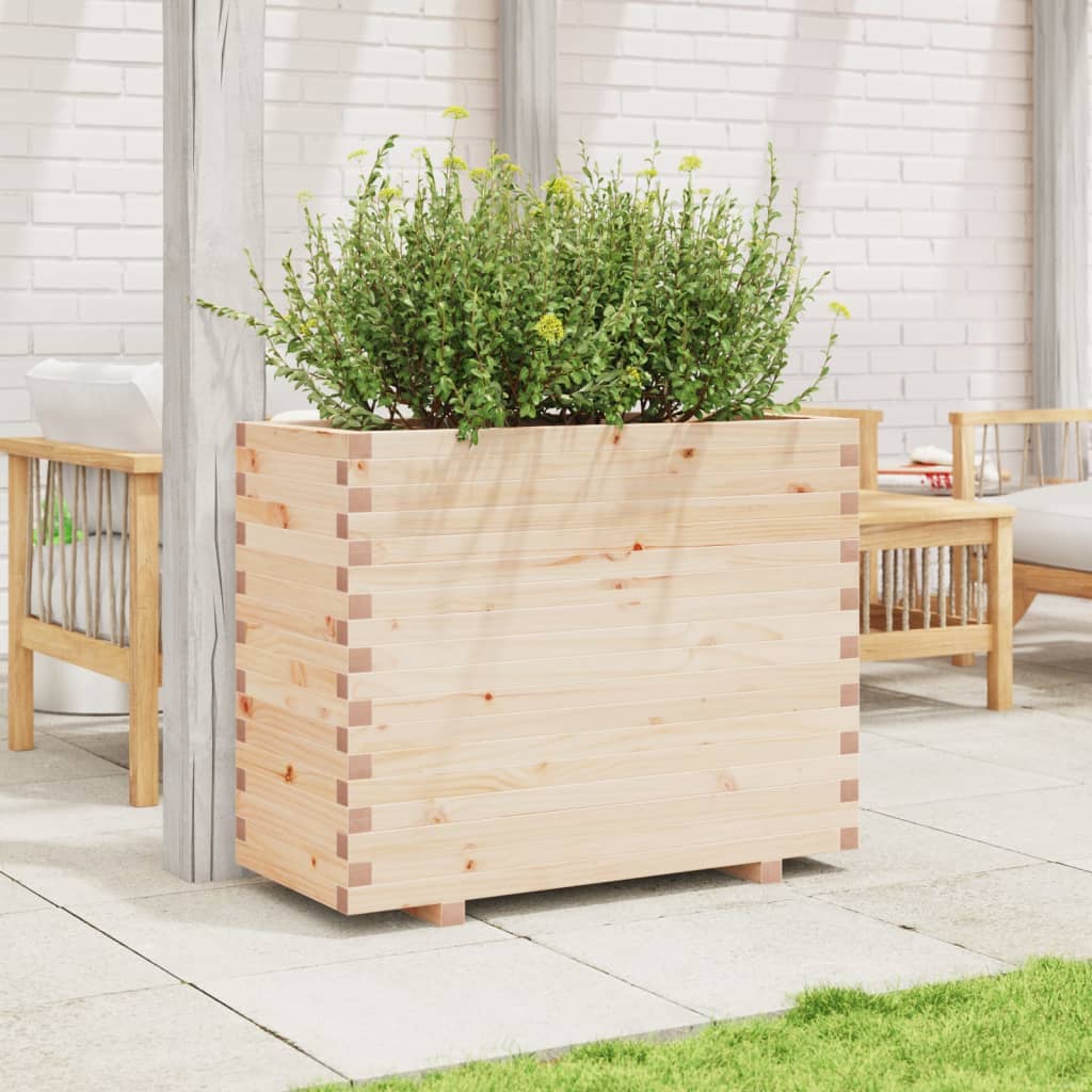 Fioriera da Giardino 90x40x72 cm in Legno Massello di Pino