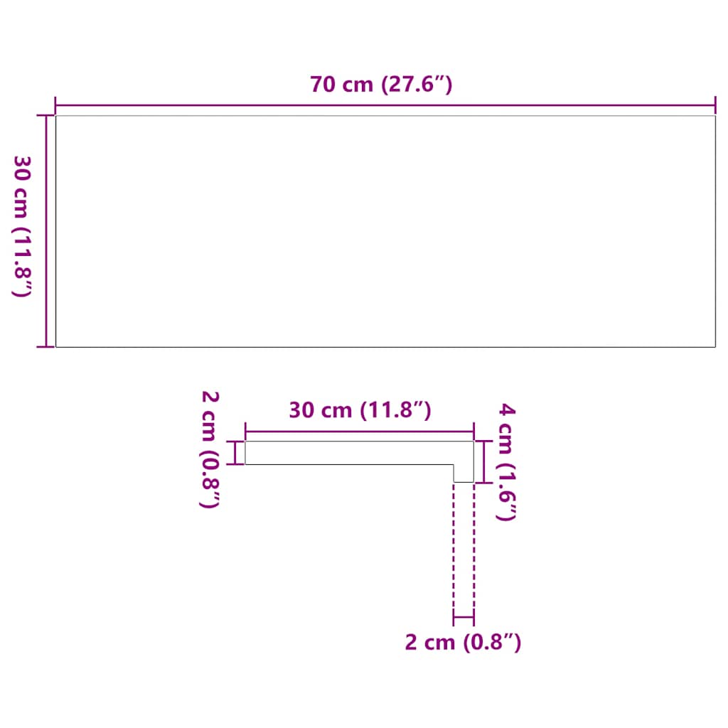 Gradini 8 pz Marrone Chiaro 70x30x2 cm Legno Massello Rovere