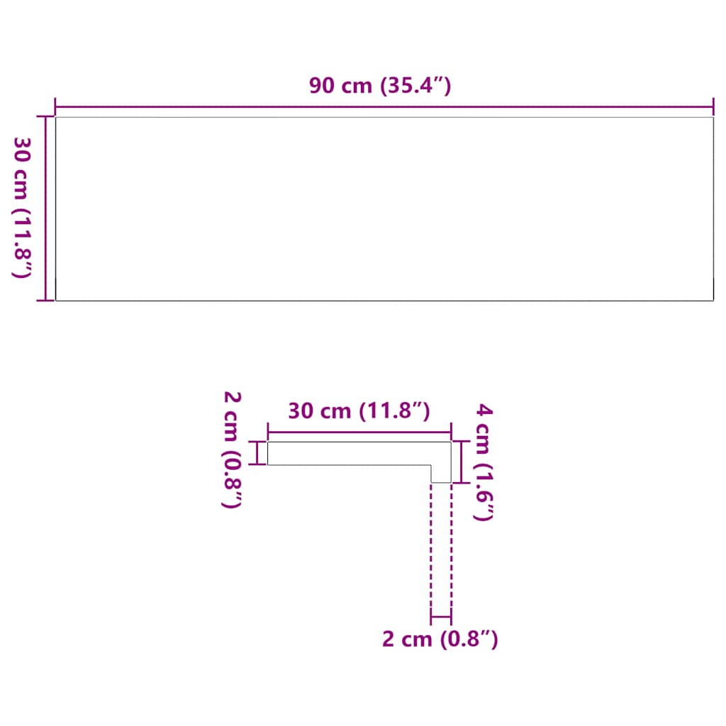 Gradini 8 pz Marrone Chiaro 90x30x2 cm Legno Massello Rovere