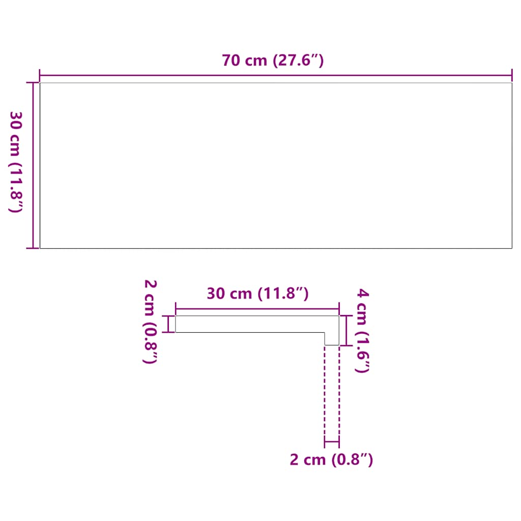 Gradini 16 pz Marrone Chiaro 70x30x2 cm Legno Massello Rovere
