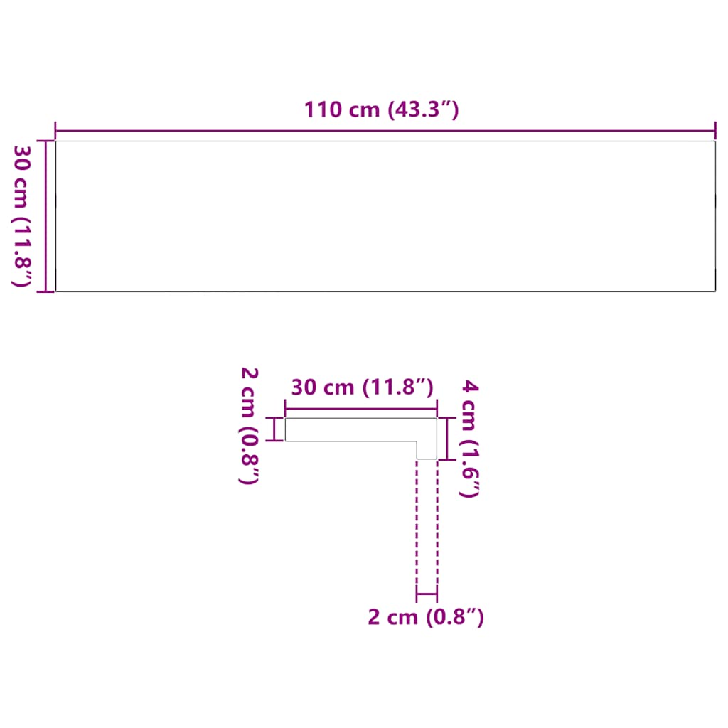 Gradini 16 pz Marrone Chiaro 110x30x2 cm Legno Massello Rovere