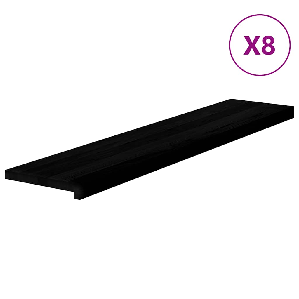 Gradini 8 pz Marrone Scuro 120x25x2 cm Legno Massello Rovere