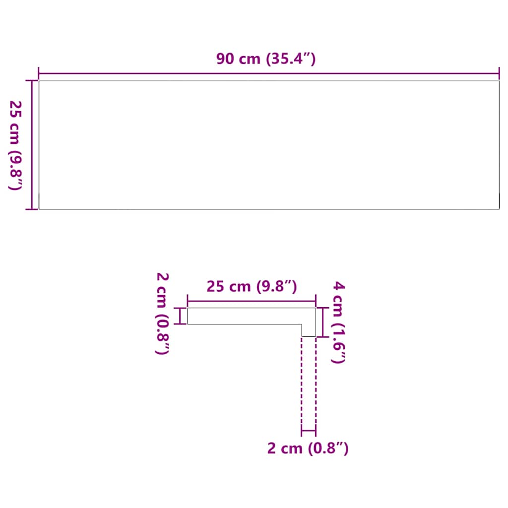Gradini 12 pz Marrone Scuro 90x25x2 cm Legno Massello Rovere