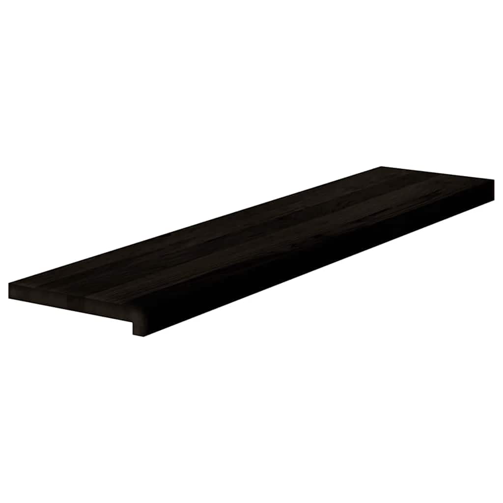 Gradini 12 pz Marrone-nero 110x25x2 cm Legno Massello Rovere