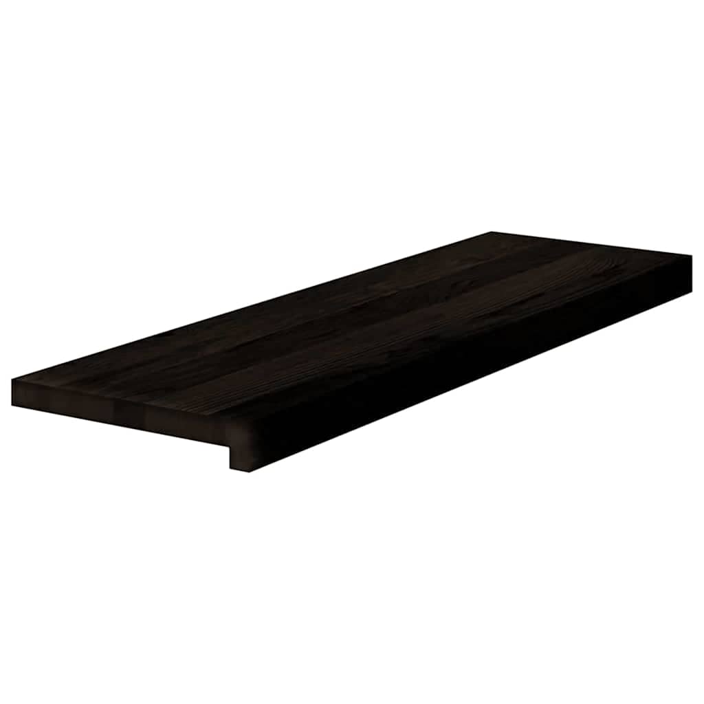 Gradini 12 pz Marrone-nero 80x30x2 cm Legno Massello Rovere