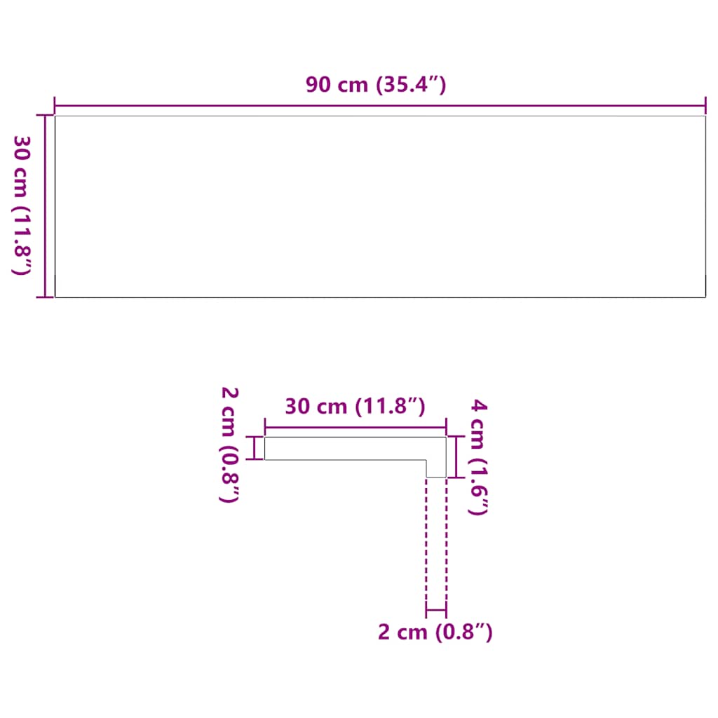 Gradini 12 pz Marrone Scuro 90x30x2 cm Legno Massello Rovere