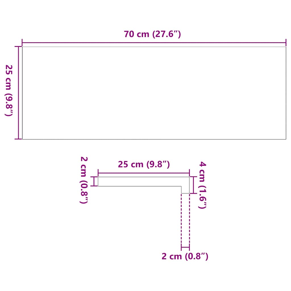 Gradini 20 pz Marrone Scuro 70x25x2 cm Legno Massello Rovere