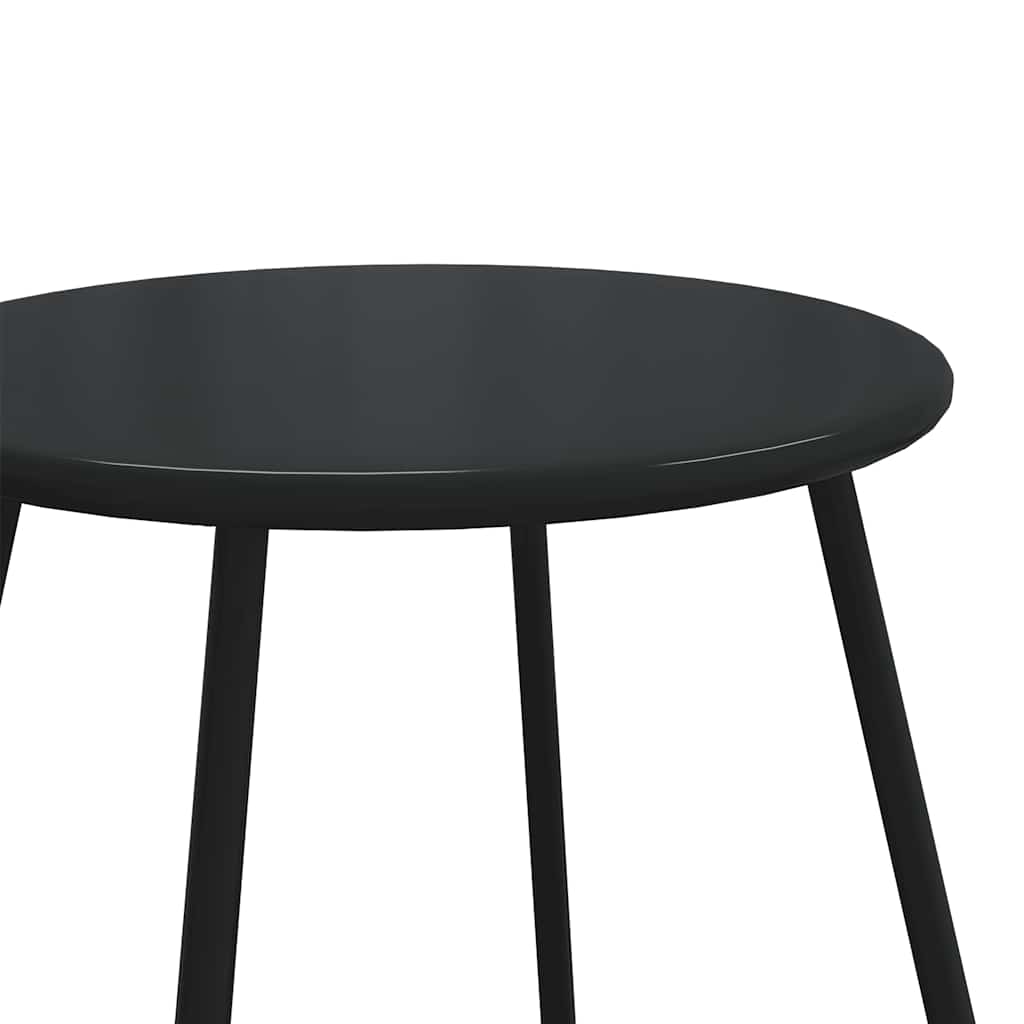 Set Mobili da Balcone 5 pz con Cuscini Nero in Acciaio