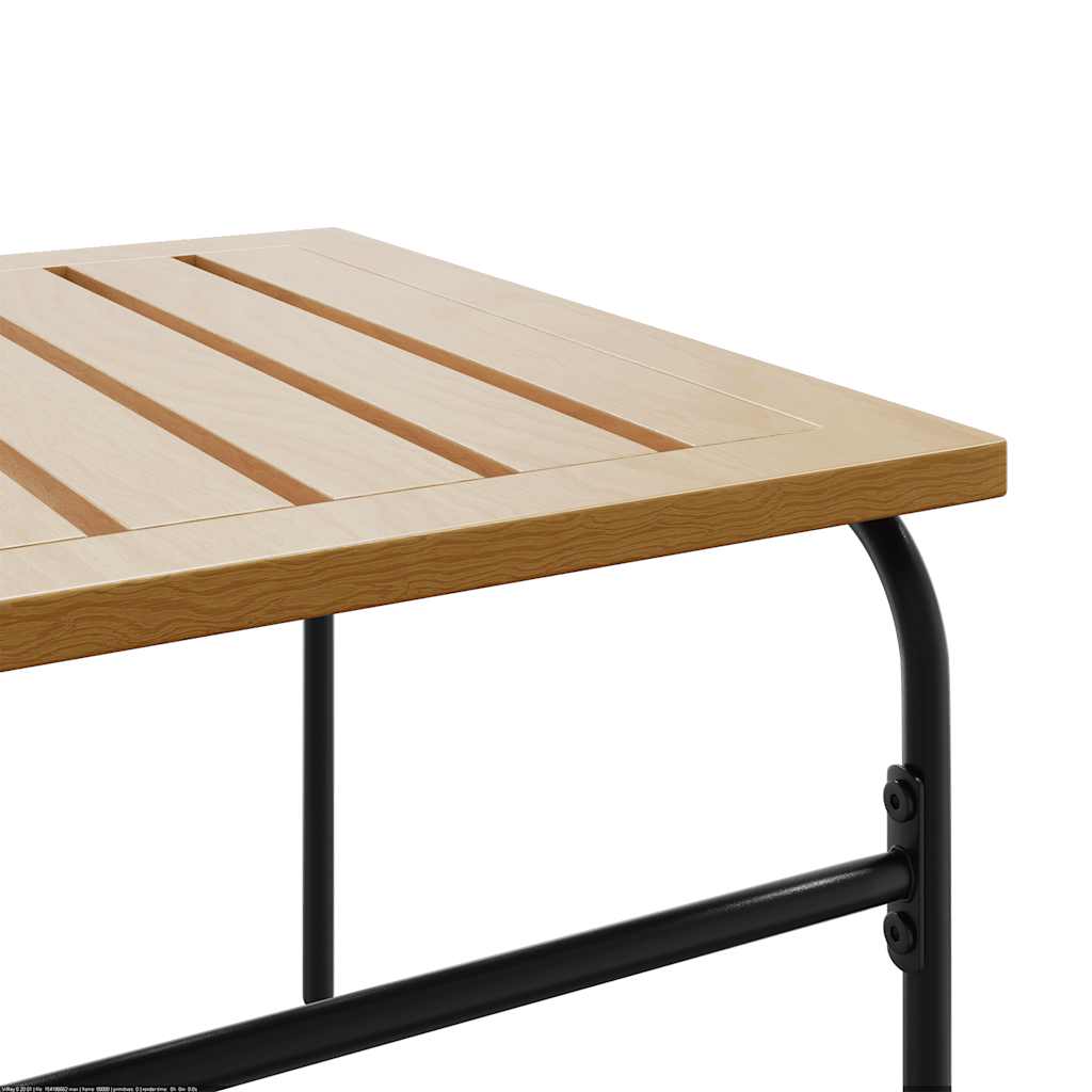 Set Mobili da Balcone 5 pz con Cuscini Nero in Acciaio