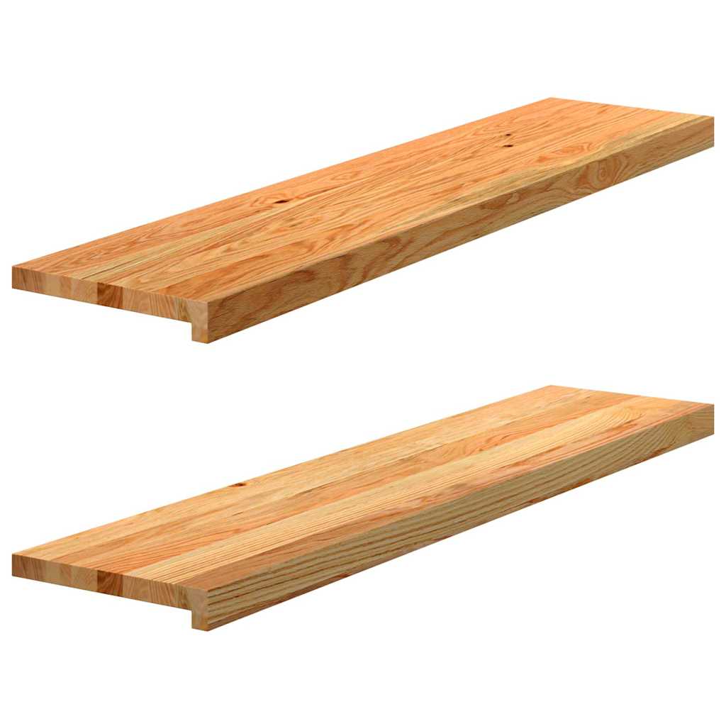 Gradini 2 pz Marrone Chiaro 110x25x2 cm Legno Massello Rovere