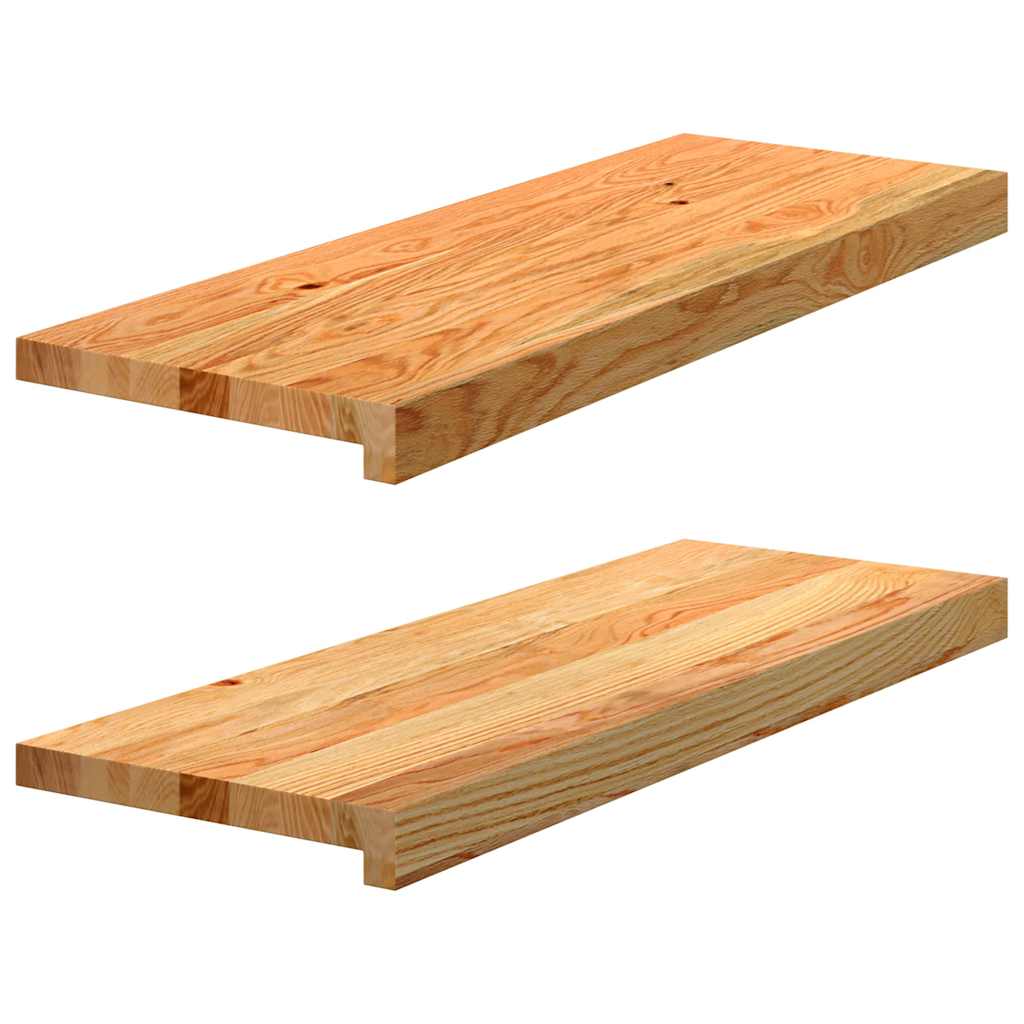 Gradini 2 pz Marrone Chiaro 70x30x2 cm Legno Massello Rovere