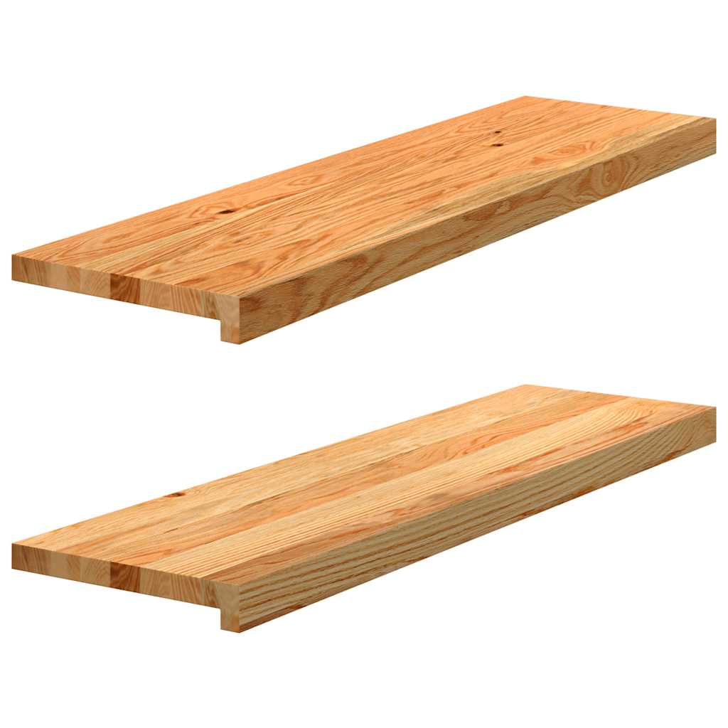 Gradini 2 pz Marrone Chiaro 90x30x2 cm Legno Massello Rovere