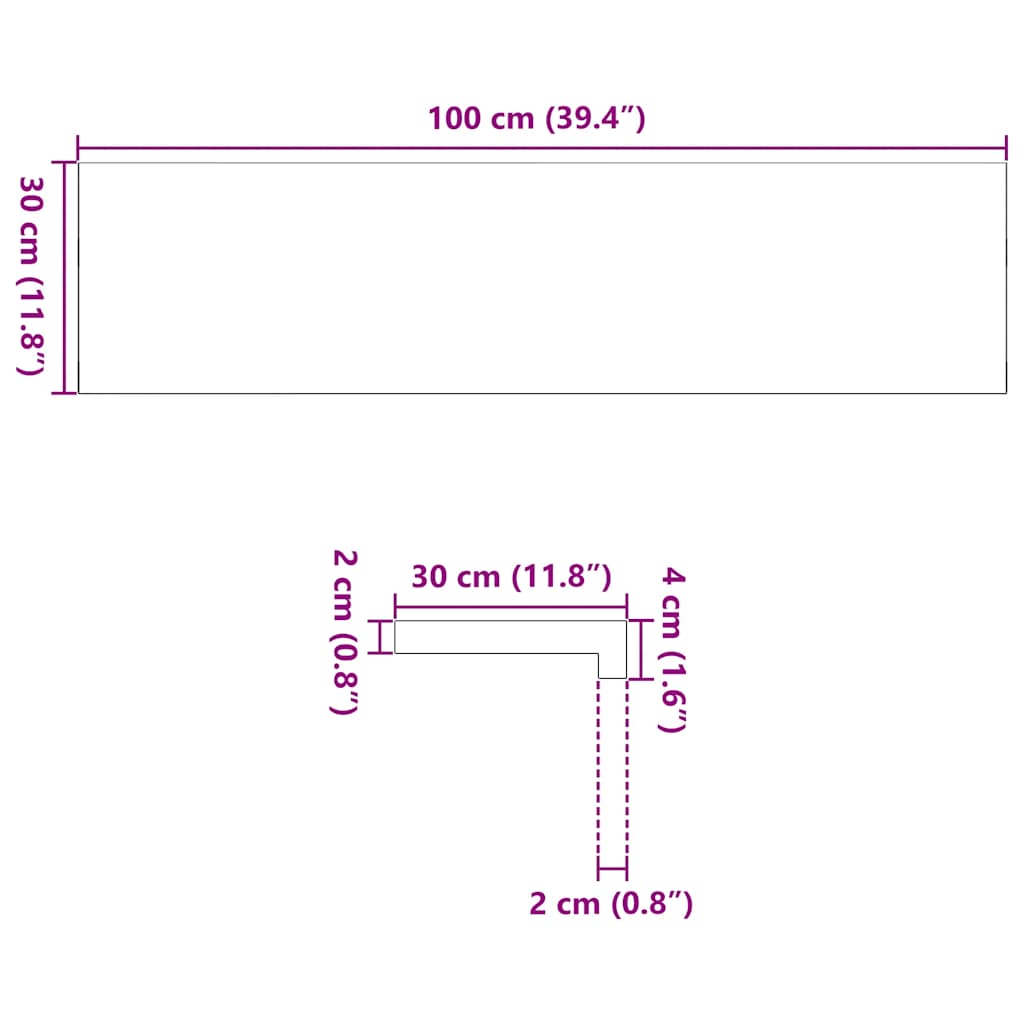 Gradini 2 pz Marrone Chiaro 100x30x2 cm Legno Massello Rovere