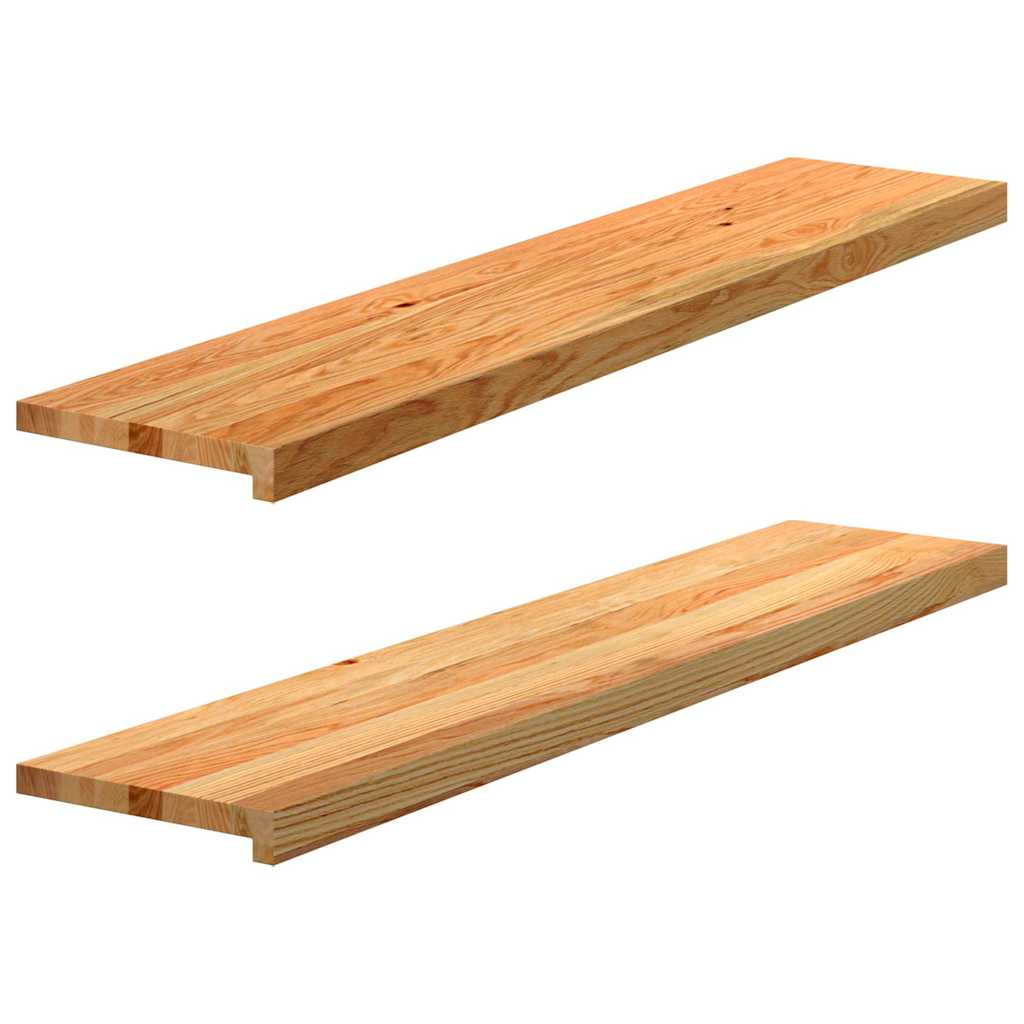 Gradini 2 pz Marrone Chiaro 120x30x2 cm Legno Massello Rovere