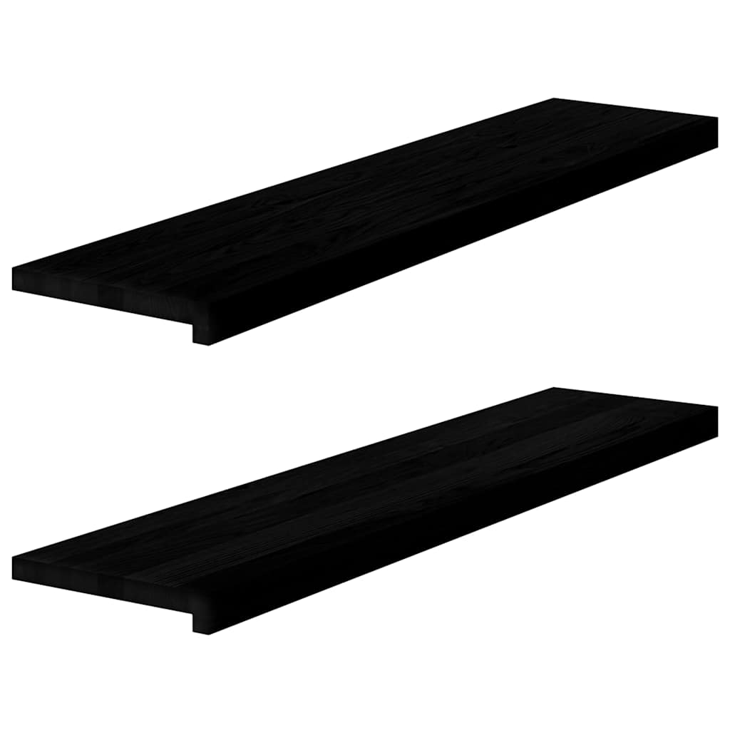 Gradini 2 pz Marrone Scuro 110x25x2 cm Legno Massello Rovere