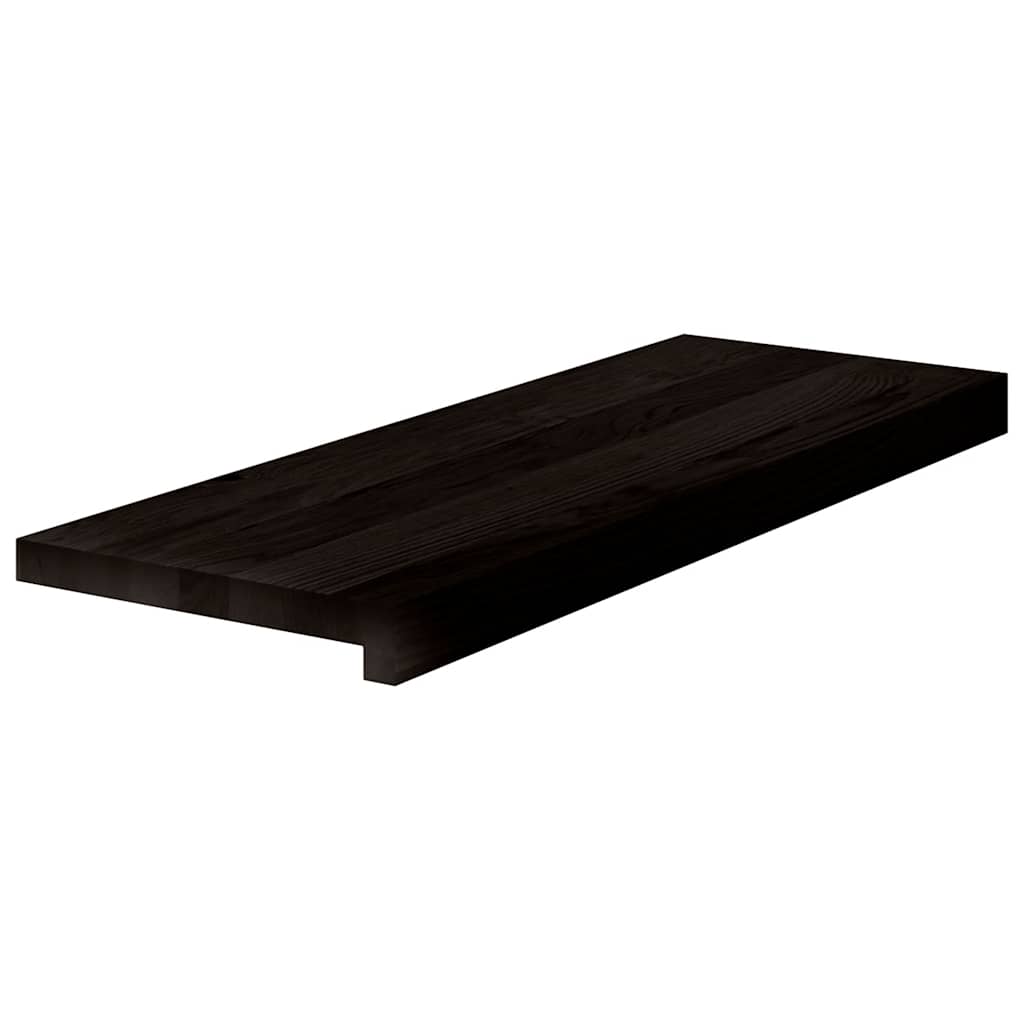 Gradini 2 pz Marrone-nero 70x30x2 cm Legno Massello Rovere