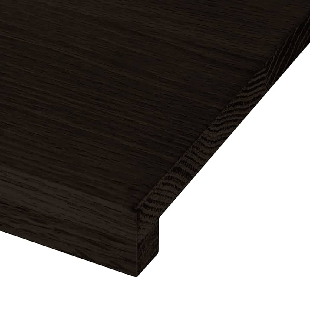 Gradini 2 pz Marrone-nero 70x30x2 cm Legno Massello Rovere