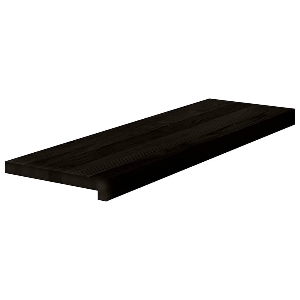 Gradini 2 pz Marrone-nero 80x30x2 cm Legno Massello Rovere